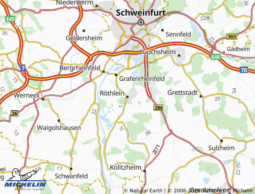 Mappa MICHELIN Röthlein - ViaMichelin
