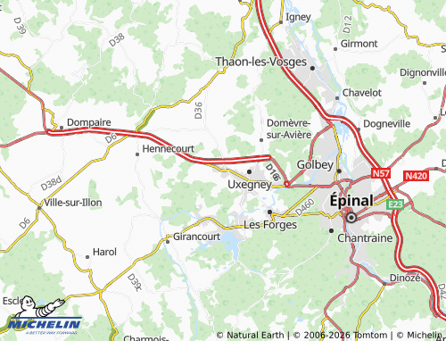 Mappa MICHELIN Darnieulles - ViaMichelin
