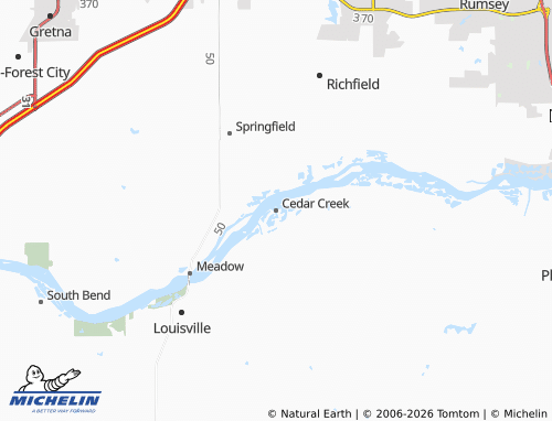 Mappa MICHELIN Cedar Creek - ViaMichelin