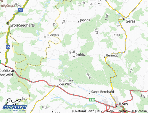 MICHELIN Irnfritz-Messern map - ViaMichelin