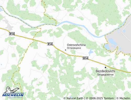 MICHELIN Ostrovshchina map - ViaMichelin