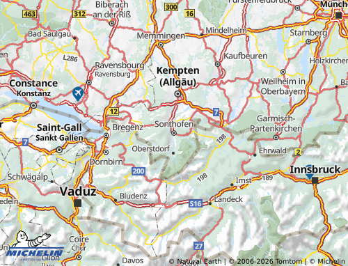 Mappa MICHELIN Oberallgäu - ViaMichelin