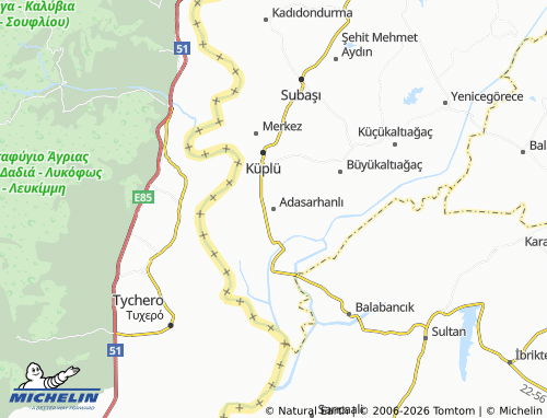MICHELIN Adasarhanlı map - ViaMichelin