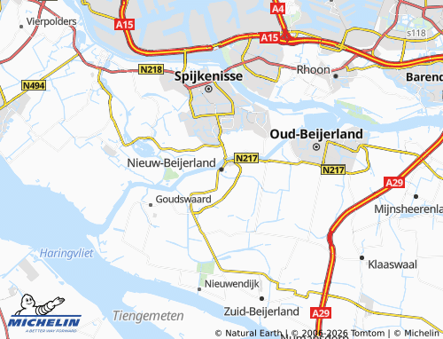 MICHELIN Nieuw-Beijerland map - ViaMichelin