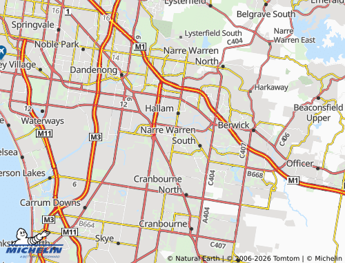 Mapa MICHELIN Hampton Park - ViaMichelin