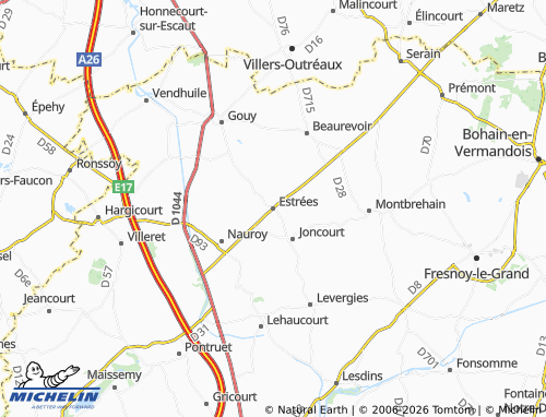 Mappa MICHELIN Estrées - ViaMichelin