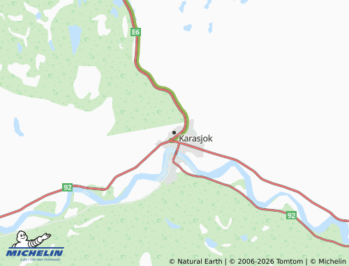 MICHELIN Karasjok map - ViaMichelin