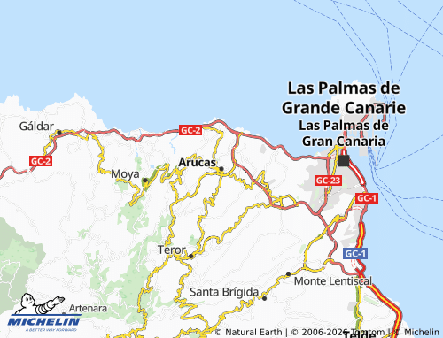 MICHELIN Arucas map - ViaMichelin