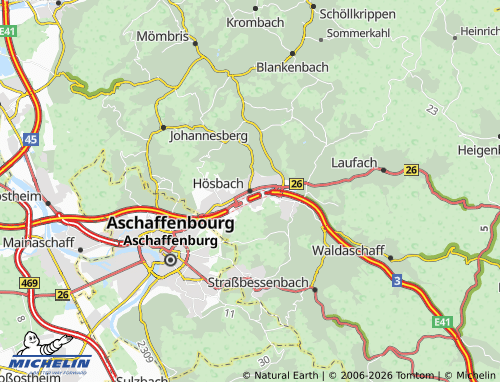 MICHELIN Hösbach map - ViaMichelin