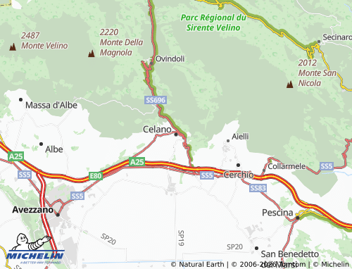 Mapa MICHELIN Celano - ViaMichelin