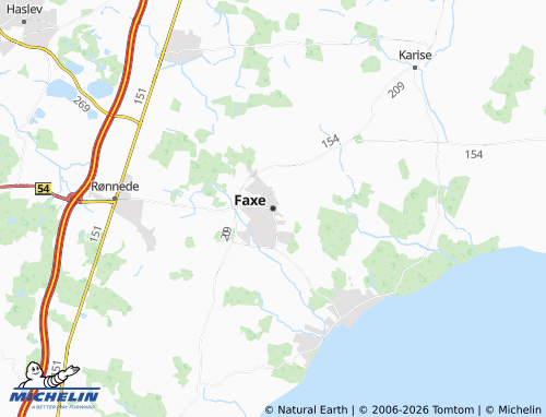 Kaart MICHELIN Faxe - ViaMichelin