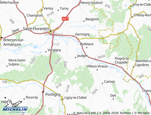 Mappa MICHELIN Jaulges - ViaMichelin