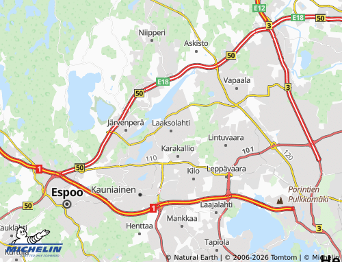 MICHELIN-Landkarte Laaksolahti - ViaMichelin