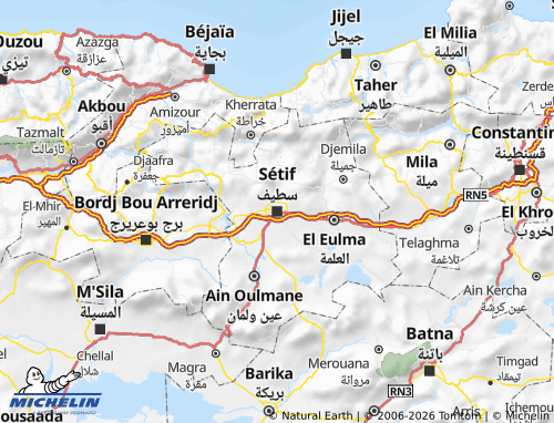 MICHELIN-Landkarte Sétif - ViaMichelin
