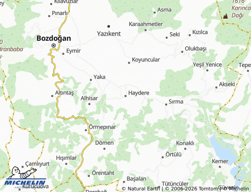 MICHELIN Haydere map - ViaMichelin