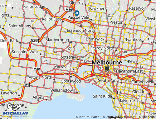Mapa MICHELIN Footscray - ViaMichelin