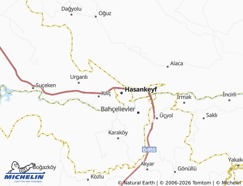 Kaart MICHELIN Hasankeyf - ViaMichelin