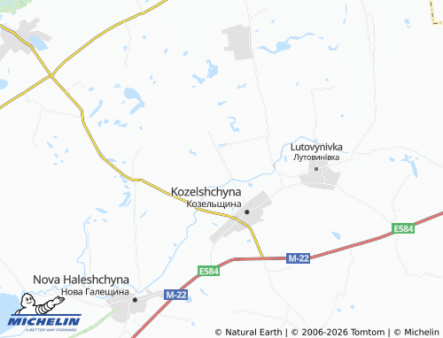 MICHELIN Omelnyche map - ViaMichelin