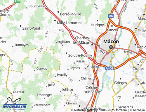 MICHELIN Pouilly map - ViaMichelin