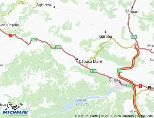 Kaart MICHELIN Căpușu Mare - ViaMichelin