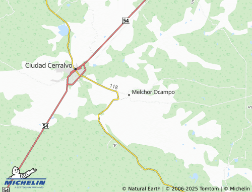 MICHELIN Centro de Melchor Ocampo map - ViaMichelin