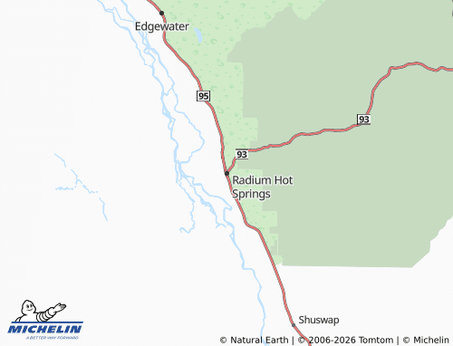 Kaart MICHELIN Radium Hot Springs - ViaMichelin