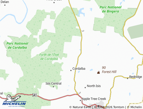 Mapa MICHELIN Gregory River - ViaMichelin