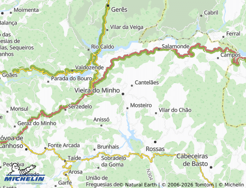 Mappa MICHELIN Vieira do Minho - ViaMichelin