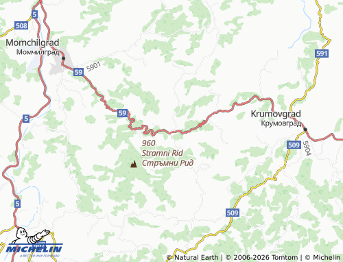 Mapa MICHELIN Zvezdel - ViaMichelin