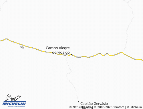 Mapa MICHELIN Campo Alegre do Fidalgo - ViaMichelin