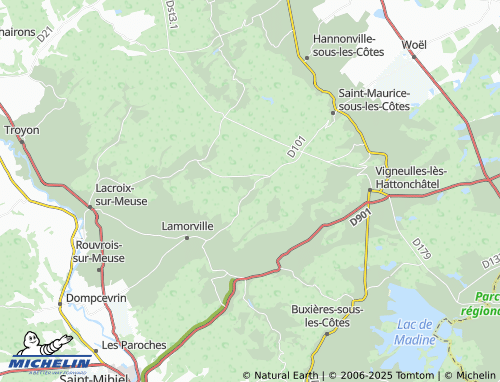 MICHELIN Deuxnouds-aux-Bois map - ViaMichelin
