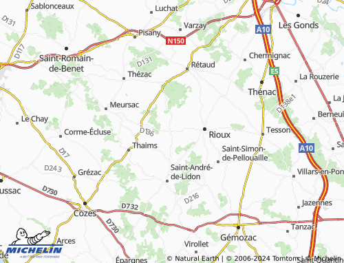 Carte MICHELIN Montpellier-de-Médillan - ViaMichelin