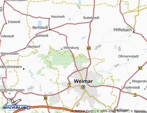 MICHELIN Ettersberg Siedlung map - ViaMichelin