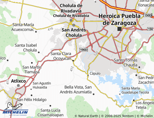 MICHELIN-Landkarte Tercera Sección de Santa Clara Ocoyucan - ViaMichelin