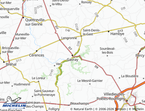 MICHELIN Gavray-sur-Sienne map - ViaMichelin