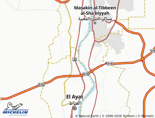 MICHELIN-Landkarte Kafr al-Rifa'i - ViaMichelin