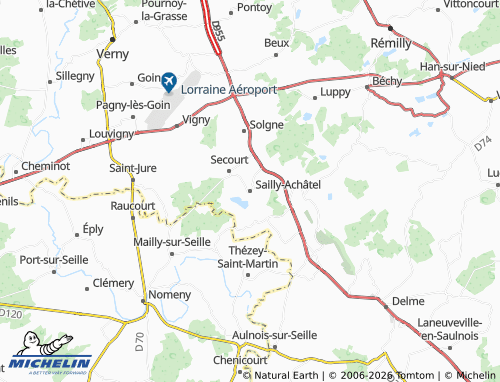 Mapa MICHELIN Sailly-Achâtel - ViaMichelin