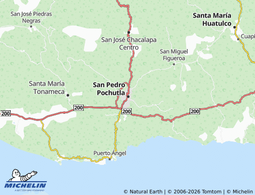 Mappa MICHELIN San Pedro Pochutla Centro - ViaMichelin