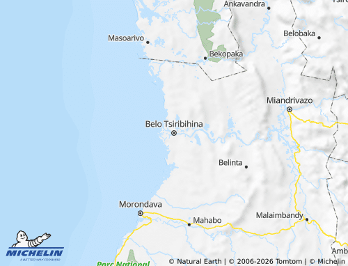 Mappa MICHELIN Belo sur Tsiribihina - ViaMichelin