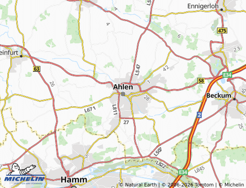 MICHELIN Ahlen map - ViaMichelin