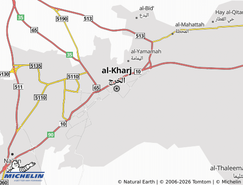 MICHELIN-Landkarte al-Nahdah - ViaMichelin
