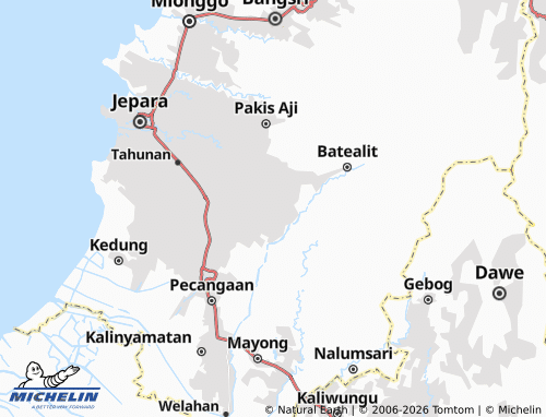 MICHELIN Mindahan Kidul map - ViaMichelin