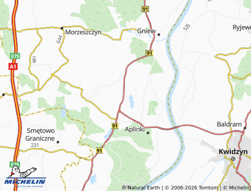 MICHELIN-Landkarte Jeleń - ViaMichelin