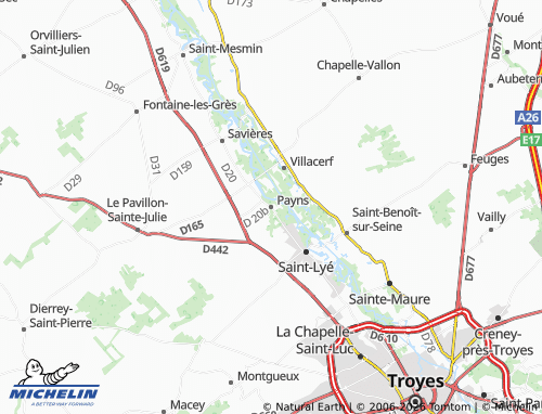 Mappa MICHELIN Payns - ViaMichelin