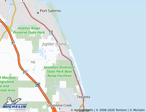Mappa MICHELIN Jupiter Island - ViaMichelin