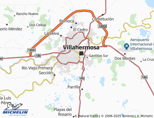 MICHELIN Fuente Maya map - ViaMichelin