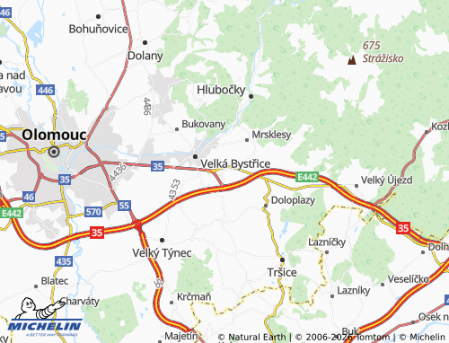Mappa MICHELIN Přáslavice - ViaMichelin