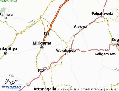 MICHELIN Thalagama East map - ViaMichelin