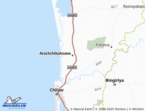 Carte MICHELIN Arachchikattuwa - ViaMichelin