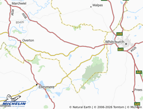 Mappa MICHELIN Hanmer - ViaMichelin